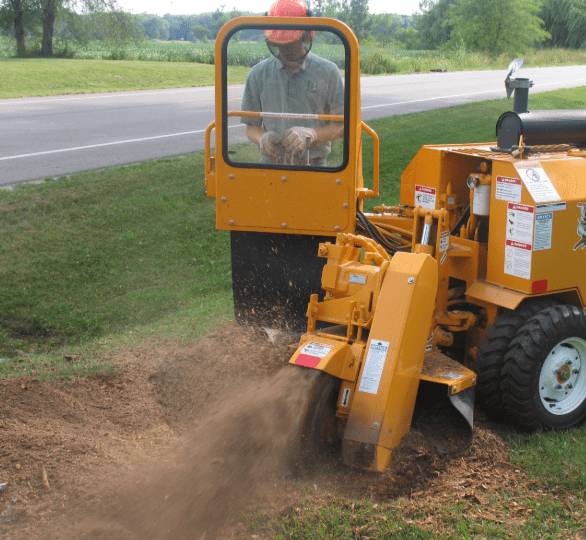 An image of stump grinding in Tustin, CA.